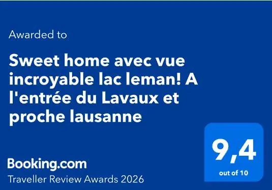 Sweet Avec Vue Incroyable Leman! A L'entree Du Lavaux Et Proche Lausanne Belmont-sur-Lausanne